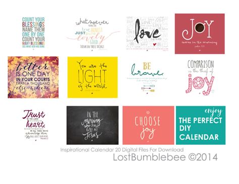 Lostbumblebee Blogs So This Just Happened 20 Inspirational Calendar