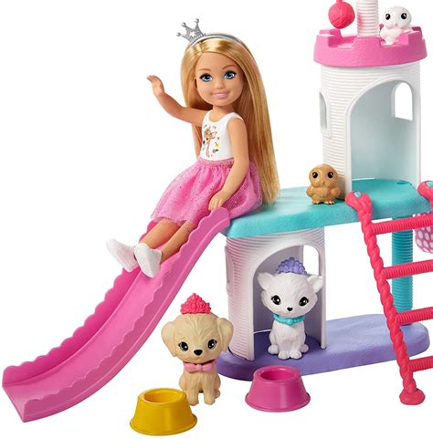 Barbie Princess Adventure Chelsea Sleepover With Books And Pet Castle