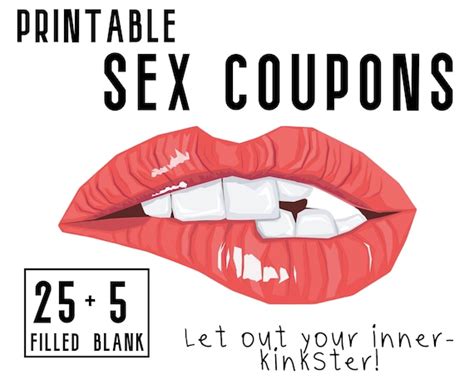 Printable Sex Coupons For Kink Sex Game For Couples Kinky Etsy Free