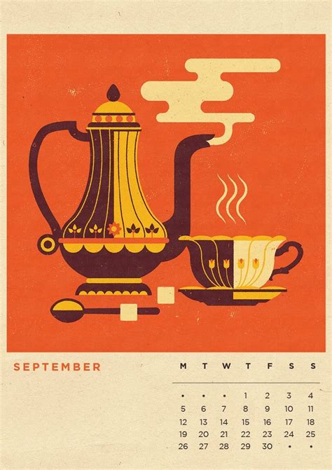 Vintage Style Illustrated Calendar 2016 By Telegramme Paper Co