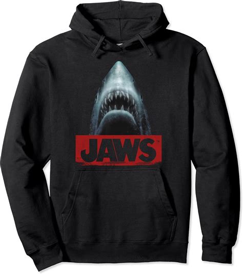 Jaws Classic Boxed Logo Pullover Hoodie Uk Clothing