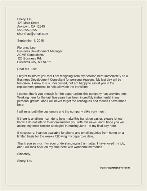 Sample Letter Asking For Job Back After Quitting