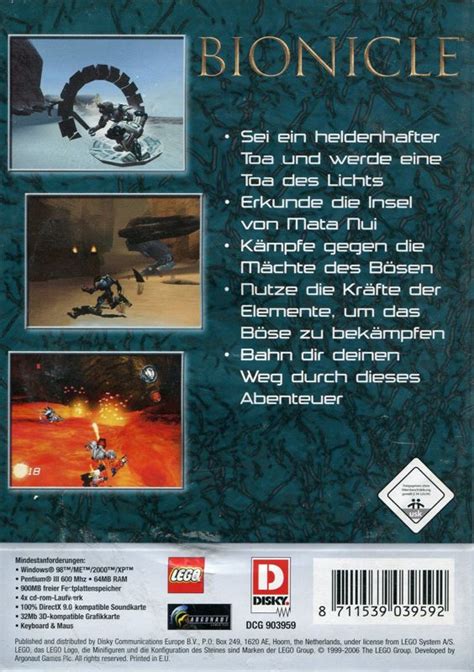Bionicle 2003 Windows Box Cover Art Mobygames