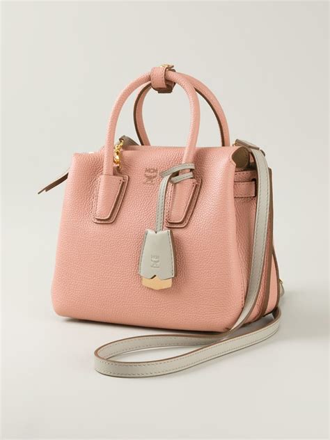 Lyst Mcm Milla Tote In Pink