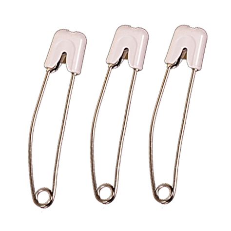 Snaplock Nappy Pins White 55mm 10 Hang Packs Of 6 Whitecroft