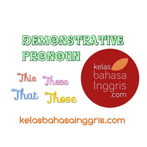 Penjelasan Lengkap Demonstrative Pronouns KelasBahasaInggris