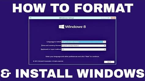 How To Format And Install Win 8win 81 Clean Installation By