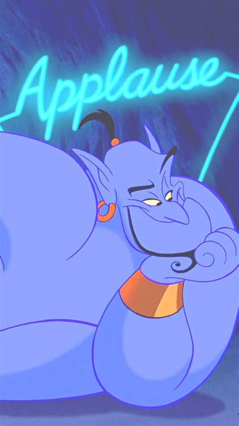 P Descarga Gratis Genio Aladdin Aplausos Azul Disney Fondo De