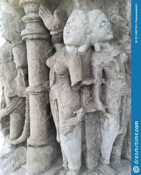 Famous Stone Carving Sculptures Vishvanath Temple Khajuraho India