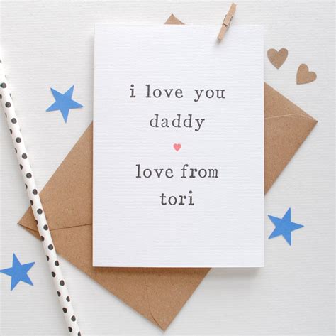 Personalised Love You Daddy Fathers Day Card By The Two Wagtails