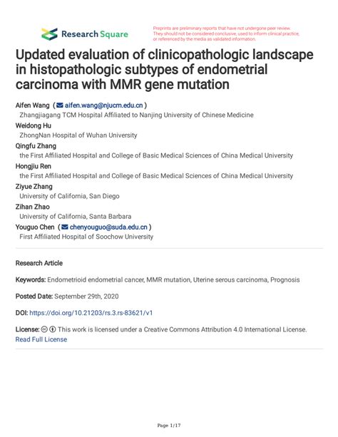 Pdf Updated Evaluation Of Clinicopathologic Landscape In Histopathologic Subtypes Of