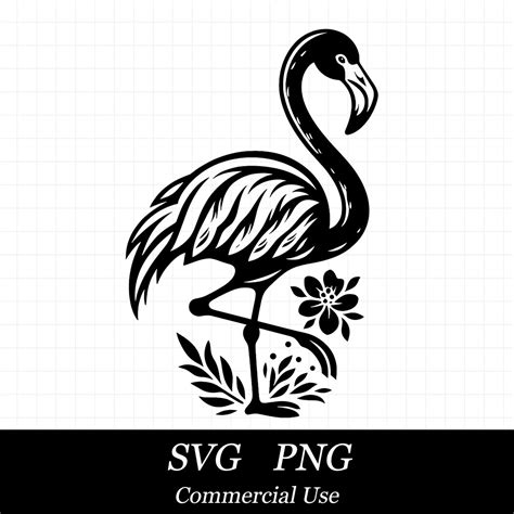 Flamingo Svg File For Cricut Bird Svg Summer Png Commercial Use