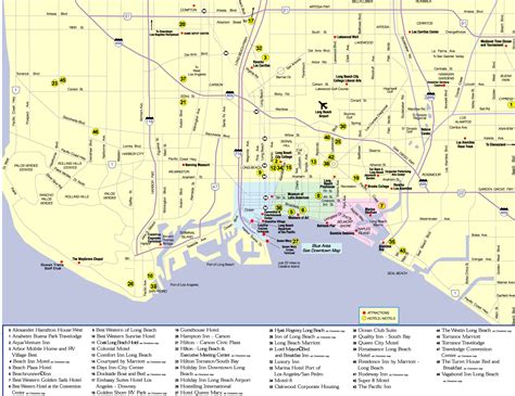 Map Of Long Beach California Travelsmapscom