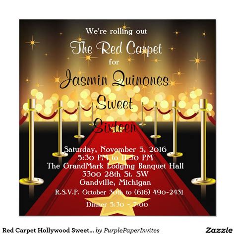 Create Your Own Invitation Red Carpet Invitations Red