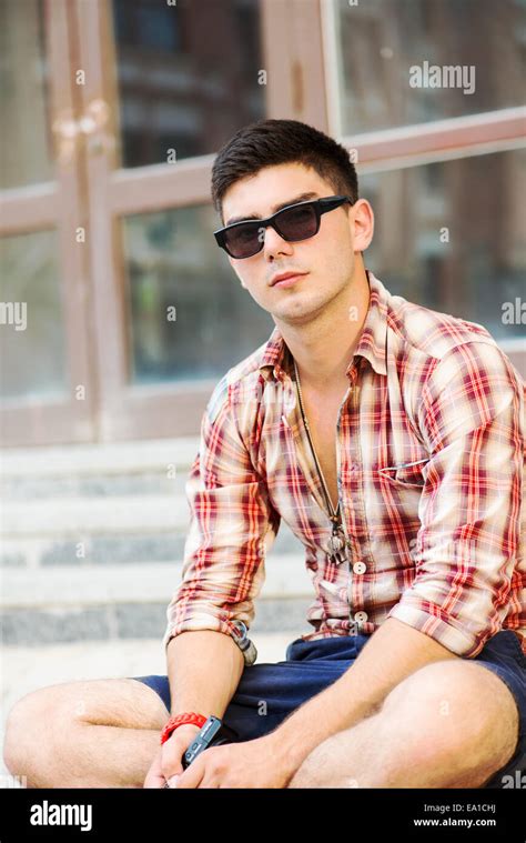 Cool Looking Young Men Stock Photo Alamy