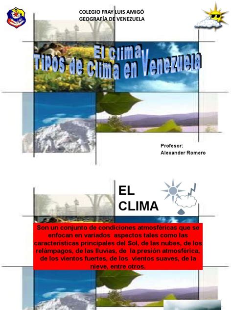 Tipos De Climas En Venezuela Pdf Clima Herida