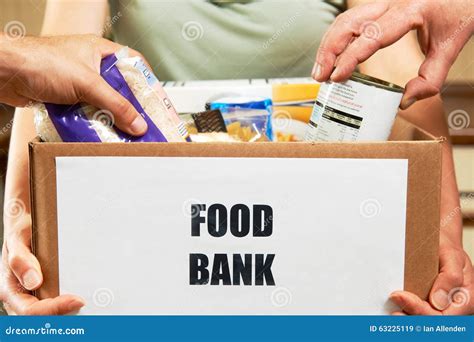 Making Donations To Food Bank Stock Photo Image 63225119