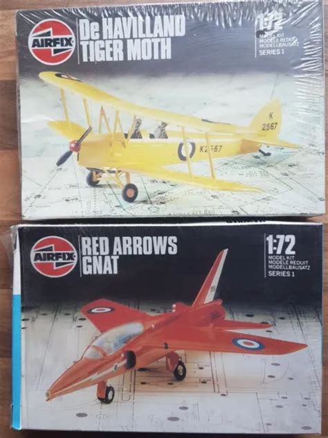AIRFIX DE HAVILLAND Tiger Moth Red Arrows Gnat Model Kits Scale
