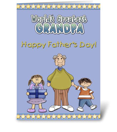 Happy Fathers Day Grandpa Cards Printable Cards