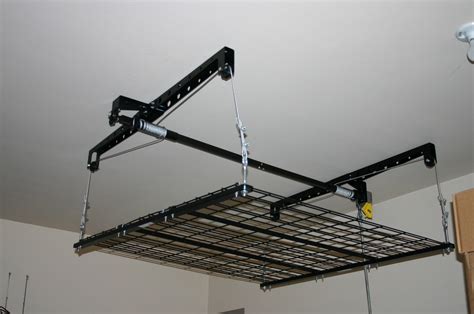 Diy Overhead Garage Storage Pulley System Garage Storage Rack