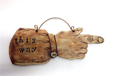 This Way Hand Pointing Sign By Uturn On Etsy