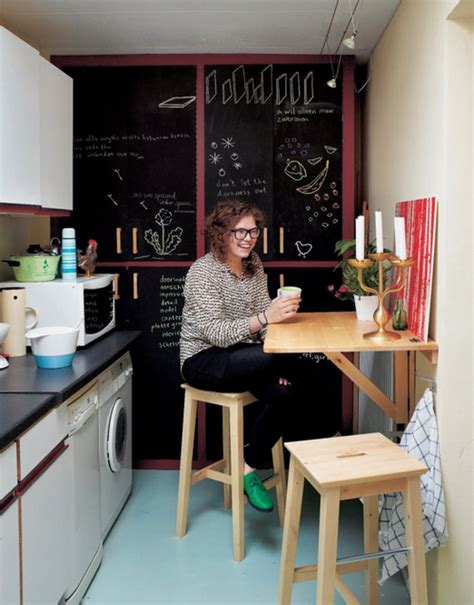 Add a folding chair or two and you can get a complete dining area that takes minimal space when you're not using it. Yes, You Too Can Have an Eat-In Kitchen: IKEA's Wall ...
