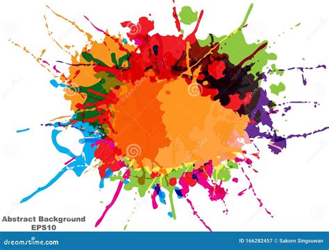 Abstract Color Paint Splatter Background Vector Illustration Design