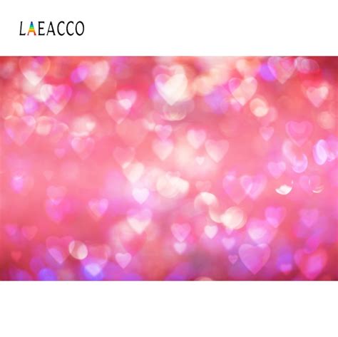 Laeacco Pink Red Love Heart Polka Dots Light Bokeh Party Decor Baby