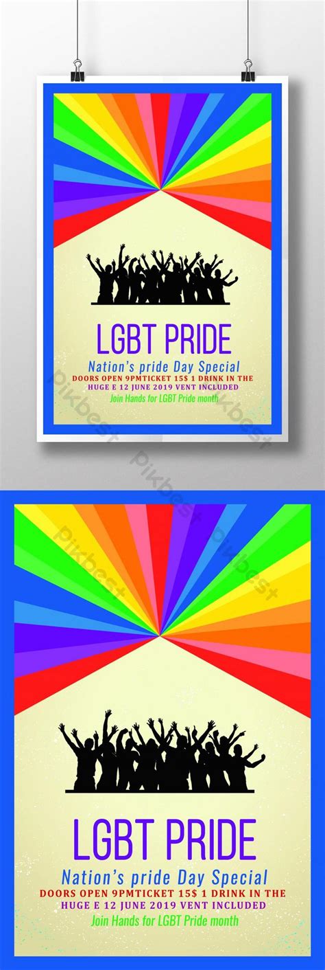 lgbt pride month psd flyer template poster psd free download pikbest