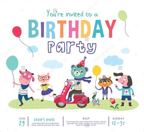 39 Kids Birthday Invitation Templates Psd Ai Word Eps