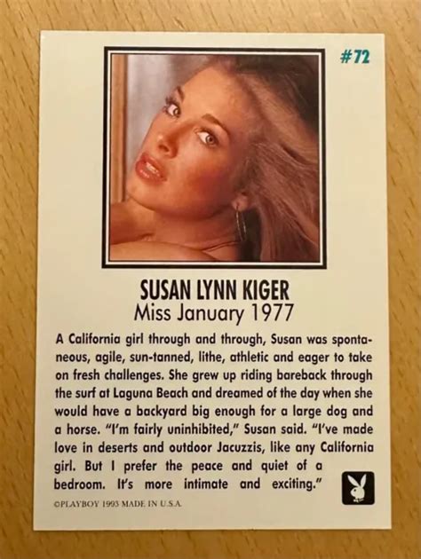 MISS JANUARY PlayBoy Playmate Susan Lynn Kiger Card From The Set PicClick