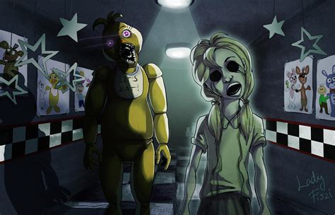 Fnaf Chica And Her Ghost By Ladyfiszi On Deviantart