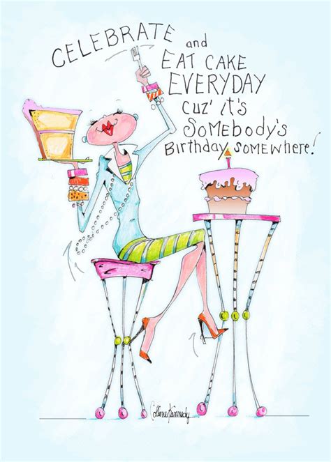 funny happy birthday card for woman
