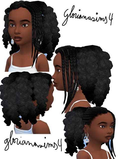 Little Black Girl Magic Glorianasims4 On Patreon Sims Hair Sims 4 Black