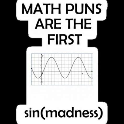 The First Sine Of Madness Math Jokes Math Memes