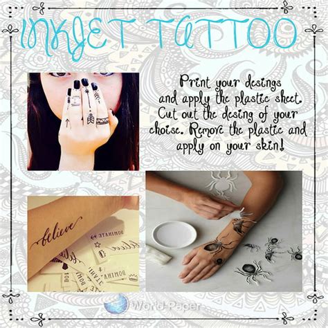 Inkjet Printable Temporary Tattoo Paper Discover The Beauty Of