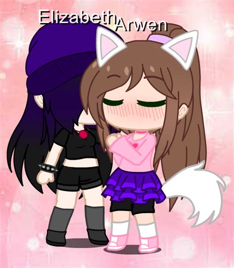 Elizarwen Kiss In Gacha Club By Arwenthecutewolfgirl On Deviantart