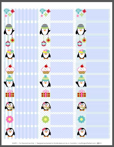 An easy and convenient way to make label is to generate some ideas first. Holiday Labels set with Penguins by Anythingbutperfect.com ...
