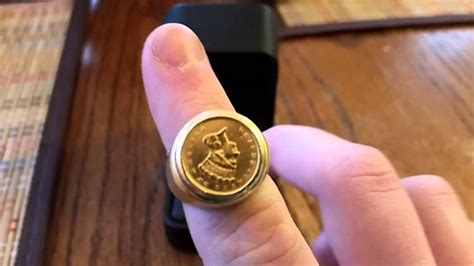 This is entirely your choice. Men's gold Indian coin ring - YouTube