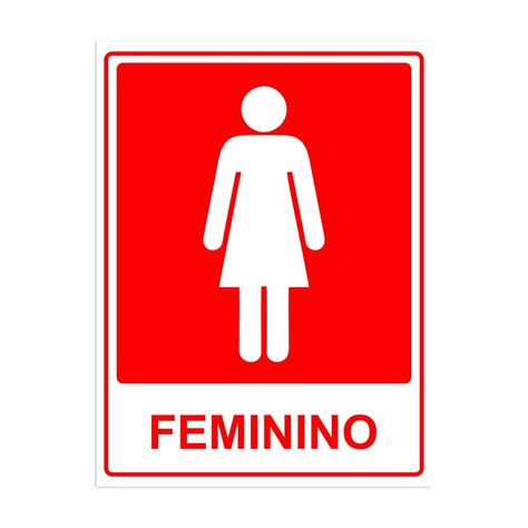 placa de banheiro feminino para imprimir