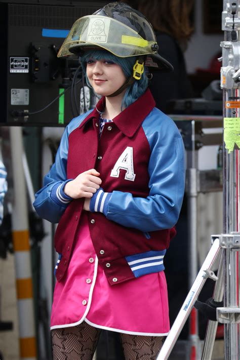 Maisie Williams On The Set Of Departures In New York 04252017