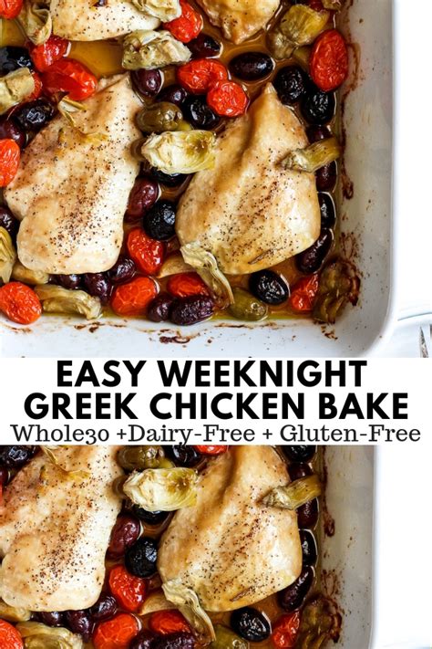 easy weeknight greek chicken bake the wooden skillet
