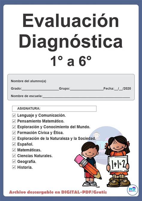 EvaluaciÓn Diagnostica 1° 2° 3° 4° 5° 6° Grado Primaria Archivos