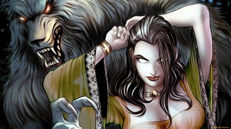 Fantasy Art Fantasy Girl Werewolf Vampires Hd Wallpaper Rare Gallery