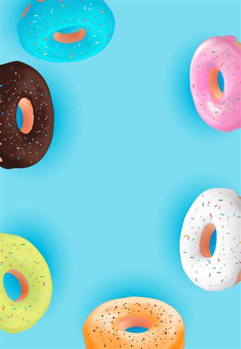Realistic 3d Sweet Tasty Donut Background Can Be Used For Dessert Menu