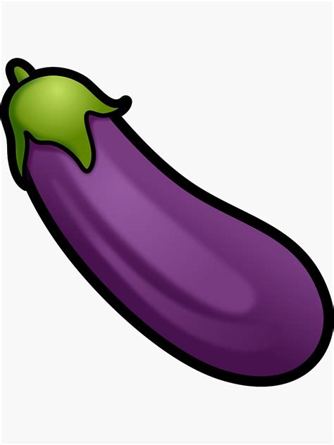 Eggplant Emoji Sticker For Sale By Onedollarbilly Redbubble