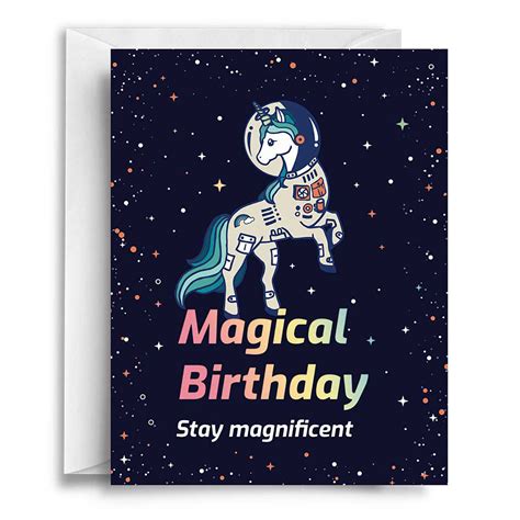 Magical Birthday Unicorn Greeting Card The Candy Space