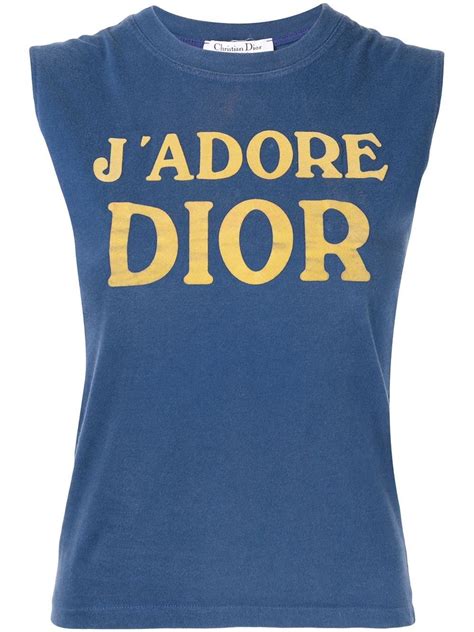 Pre Owned Dior Jadore Sleeveless T Shirt In 蓝色 Modesens Sleeveless