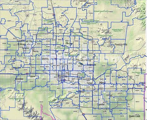 Maricopa County Zip Code Map Gadgets 2018 Gambaran