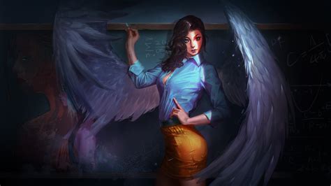 1920x1080 Fantasy Angel Teacher Laptop Full Hd 1080p Hd 4k